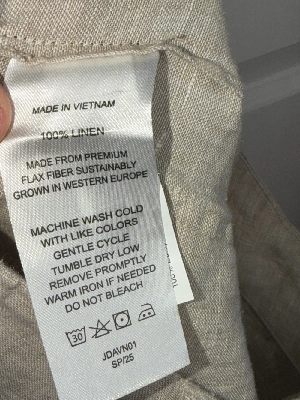 Quince Women’s 10 100% European Linen Wide Leg Trouser Pants Flax 10 Tan Classic